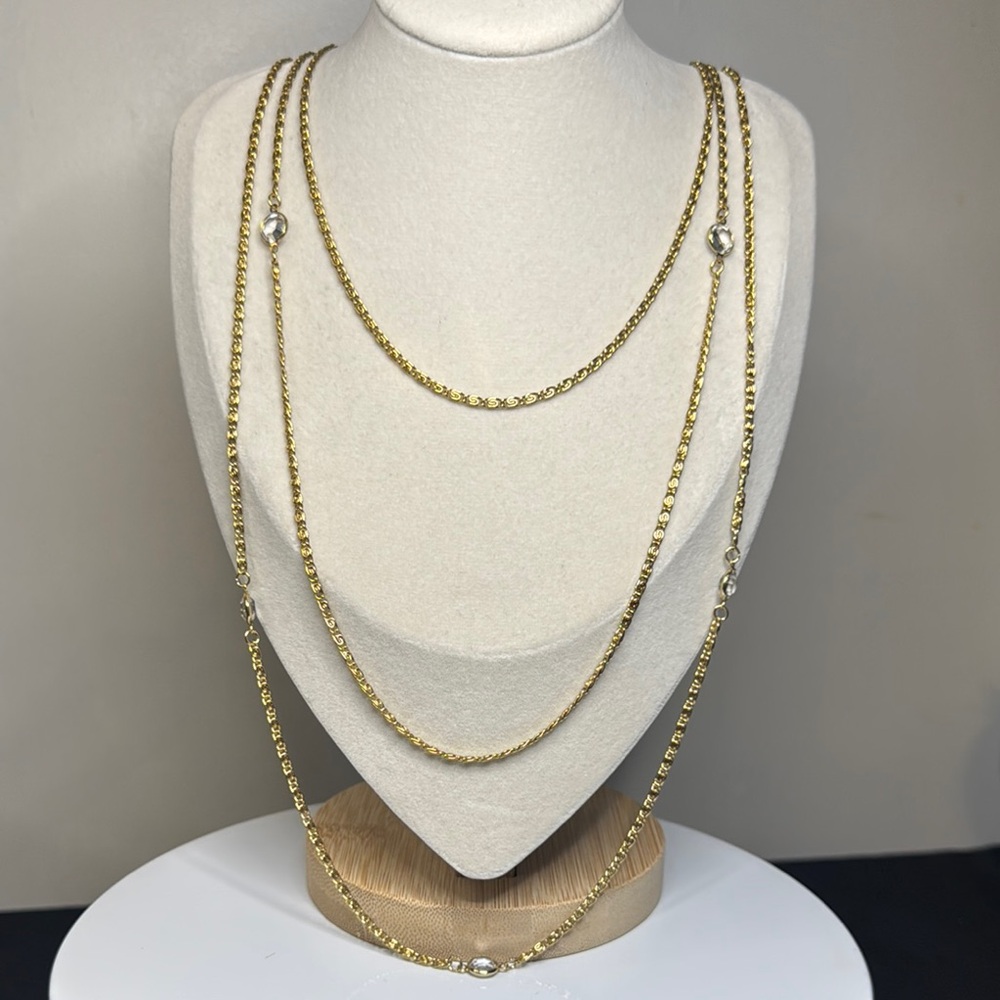 Goldette Gold Multi Layered 36” Necklace